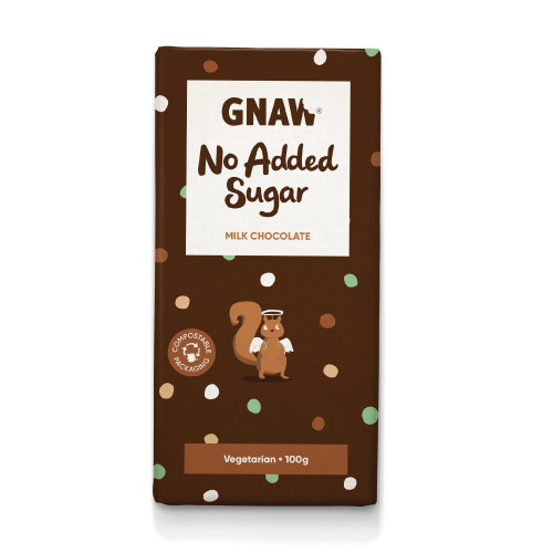 Gnaw No Added Sugar Milk Chocolate Bar