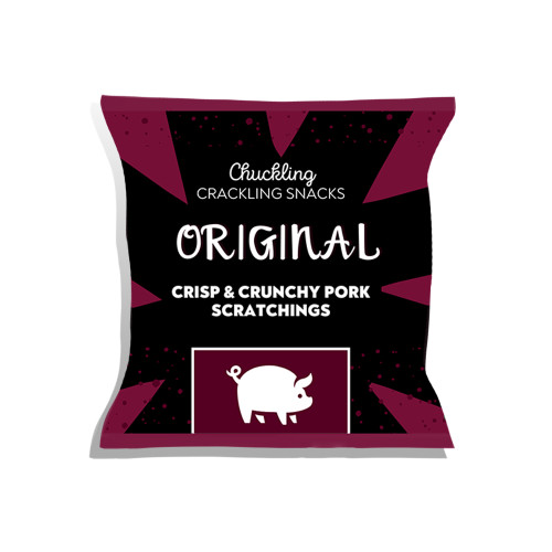 Original Flavoured Pork Scratchings Packet, Available Now at The Chuckling Cheese Company