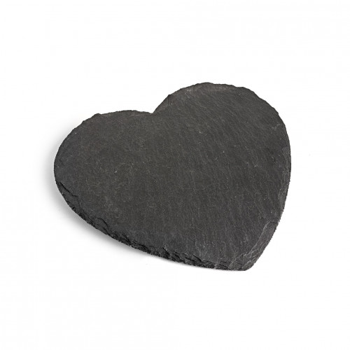 Heart Shaped Slate Cheese Board on a white background