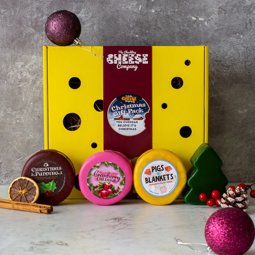 An image of the You Cheddar belive its Christmas Gift Box availble to purchase from The Chuckling Cheese Company