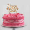 Personalised Happy Birthday Name & Date Cake Topper