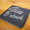 Gin O’Clock Engraved Square Slate Coaster