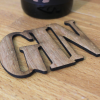 Gin! Oak Wooden Gin Coaster