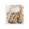 Wooden Munchie Mouse Oak Gift Wrap Toppers - 6 Pack