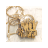 No. 1 Grandad Wooden Oak Gift Wrap Toppers - 6 Pack