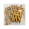 Wooden “No.1 Nan” Oak Gift Wrap Toppers - 6 Pack