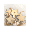Wooden 5-Point Star Gift Toppers - 6 Pack