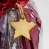 Wooden 5-Point Star Gift Toppers - 6 Pack