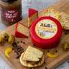 New! Ale & Mustard Cheddar Wax Coated Cheese Truckle 200g