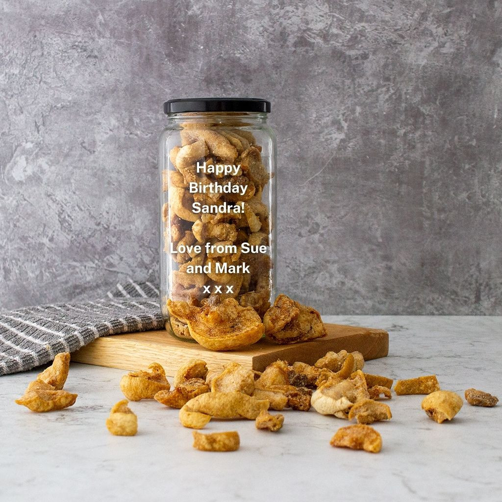 Salt & Vinegar Pork Scratchings Personalised Gift Jar